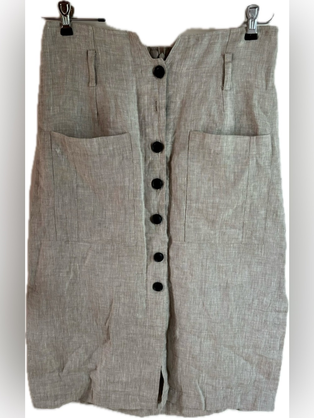 Simons Linen Pencil Skirt in Natural Beige